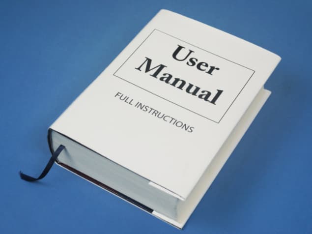 user manualと書いてある本