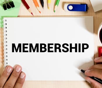 「membership 」と書いた紙